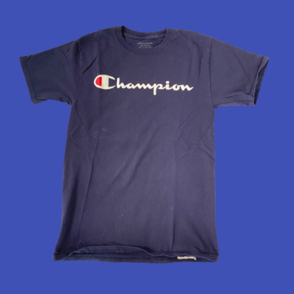🌟 Navy Champion Logo Athletic Casual Top